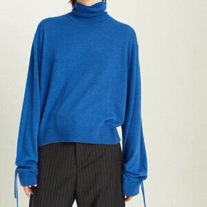 Blue UNIQLO J.W. ANDERSON knit turtleneck